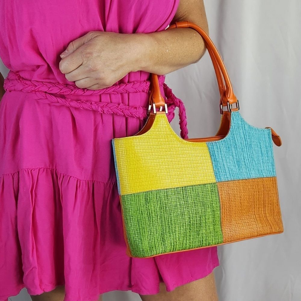 Goldfish Multicolored Retro Patchwork Colorblock … - image 3